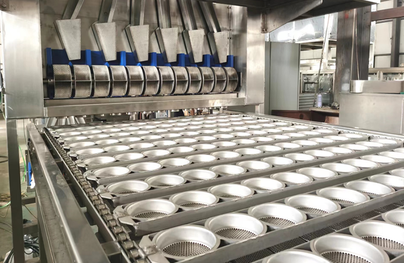 Ligne de production de nouilles rondes instantanées frites